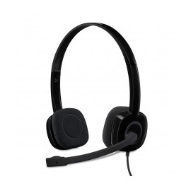 AUDIFONOS DE DIADEMA LOGITECH H151 STEREO CON MICROFONO NEGRO