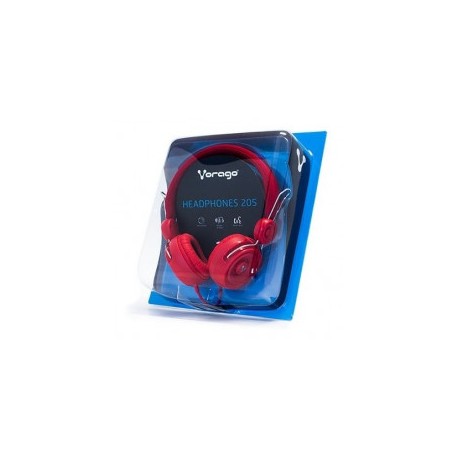 AUDIFONOS DE DIADEMA VORAGO HEADPHONES HP- 205 ROJO