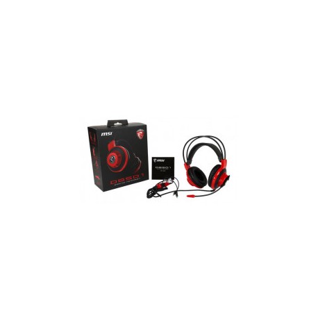 AUDIFONOS MSI DS501 GAMING HEADSET DIADEMA CON MICROFO ALAMBRICO NEGRO/ROJO