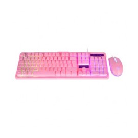 KIT DE TECLADO Y MOUSE BALAM RUSH ALAMBRICO GAMER ROSA BR-932769