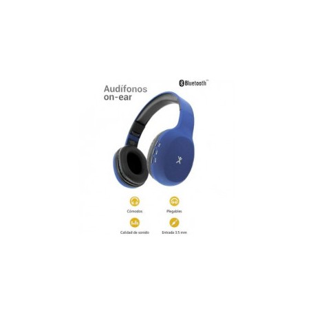 AUDIFONOS DE DIADEMA INALAM BT AZUL CONTROL AUDIO PERFECT CHOICE
