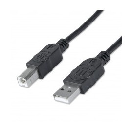 CABLE PARA IMPRESORA MAHATTAN USB 2.0 A-B 1.8 M COLOR NEGRO