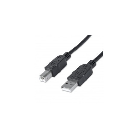 CABLE PARA IMPRESORA MAHATTAN USB 2.0 A-B 1.8 M COLOR NEGRO