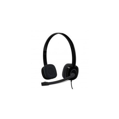 AUDIFONOS DE DIADEMA LOGITECH H151 STEREO CON MICROFONO NEGRO