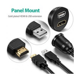 ADAPTADOR ICESPRING USB 2.0+HDMI MOUNT CABLE-1 METER 3FT NEW